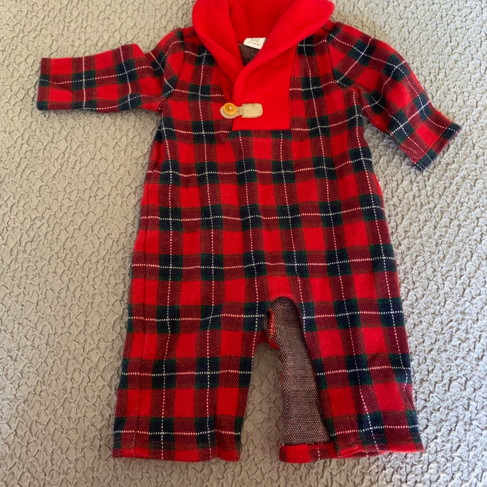 Janie and Jack Boys Holiday Romper -EUC 0-3 months